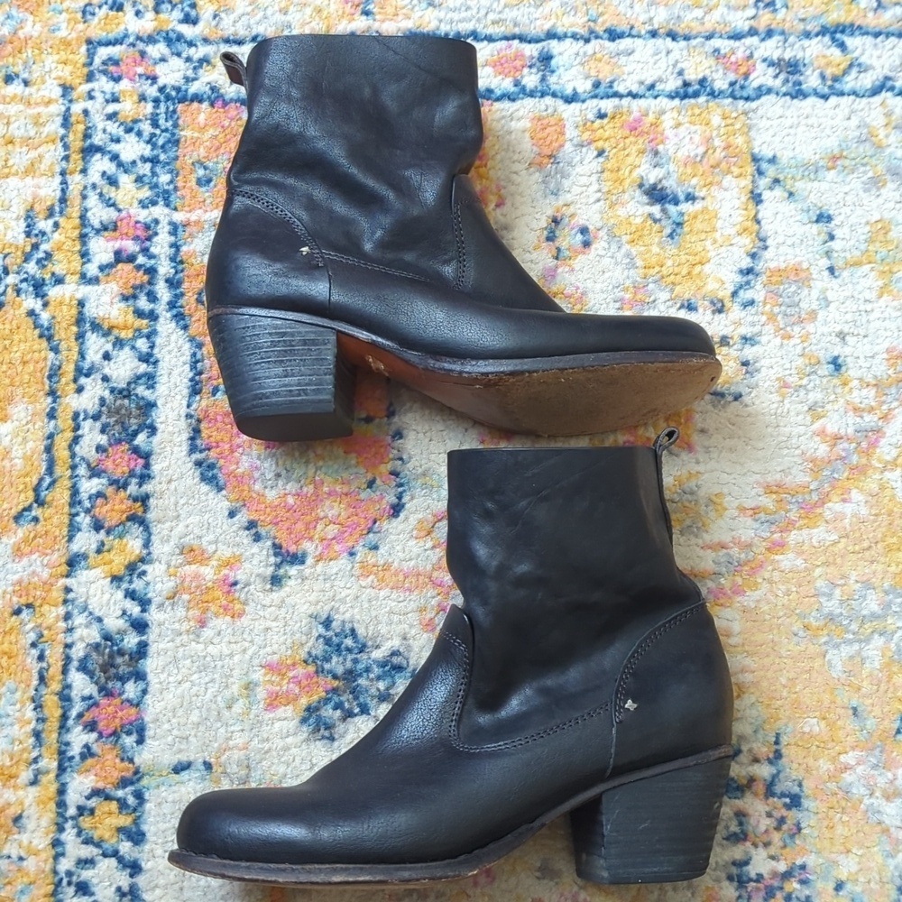Rag & Bone Mercer II Handmade Goodyear Leather Slouchy Moto Boots Black 38.5 - Picture 6 of 15